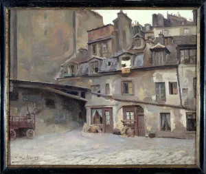 6th Arrondissement Prints: Courtyard of the Cheval-Blanc inn, rue Mazet, 1898. Creator: Victor Marec