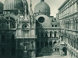Chiesa Doro Prints: Courtyard of the Doges Palace, Venice, Italy, 1927. Artist: Eugen Poppel