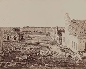 Bris Prints: Courtyard with Domed Building in Ruins, 1855-1856. Creator: James Robertson