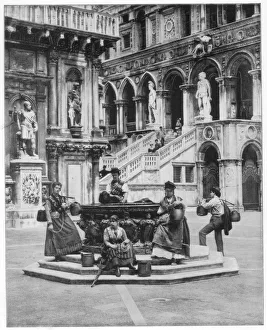 John L John Lawson Prints: Courtyard of the Ducal Palace, Venice, late 19th century. Artist: John L Stoddard