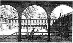 Courtyard of Gresham College, London, 18th century