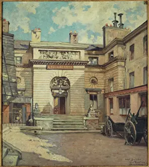 Hotel Prints: Courtyard of the Hotel Gouthiere, rue Pierre-Bullet, 1908. Creator: Henri Dabadie
