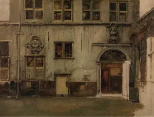 Courtyard of the house of Christoffel Plantin, c1860s. Creator: Jan August Hendrik Leys