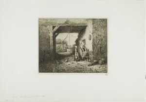 Courtyard Interior, 1849. Creator: Charles Emile Jacque