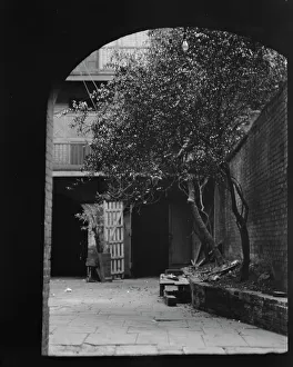 Passage Prints: Courtyard, New Orleans, between 1920 and 1926. Creator: Arnold Genthe