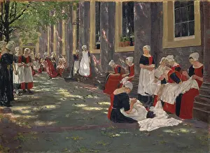 Shaded Prints: The Courtyard of the Orphanage in Amsterdam: Free Period in the Amsterdam Orphanage