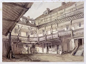 Thomas Colman Prints: Courtyard of the Oxford Arms Inn, Warwick Lane, London, 1851