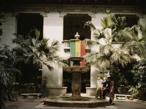 Courtyard of the Pan American Building, Washington, D. C. 1943. Creator: John Collier
