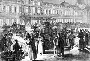 Courtyard of the Tuileries on the night of a State Ball, 1870. Creator: Unknown