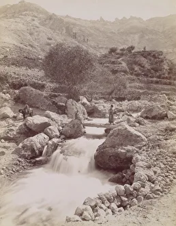 Bonfils Collection: Cous du Kadisha, Monte Libon, 1860s-80s, printed ca. 1870. Creator: Felix Bonfils
