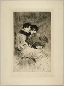 Cousin Prints: The Cousins, 1883. Creator: Anders Leonard Zorn