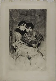 Cousin Prints: The Cousins, 1883. Creator: Anders Leonard Zorn