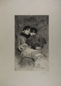 Cousin Prints: The Cousins, 1883. Creator: Anders Leonard Zorn