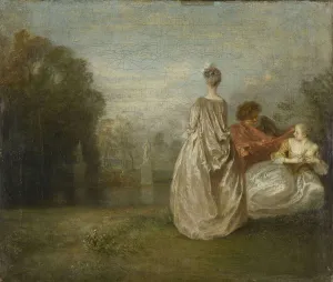 Watteau Prints: The Two Cousins (Les Deux Cousines). Artist: Watteau, Jean Antoine (1684-1721)