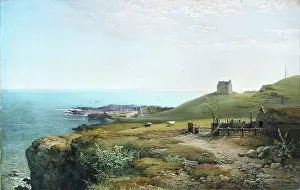 Oil On Board Prints: At Cove, 1861. Creator: James Cassie