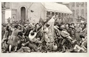 Covent Garden Prints: Covent Garden with election hustings in the background