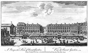 Covent Garden Market Gallery: Covent Garden, London, showing stalls in the centre of the square, 1753
