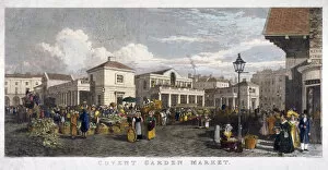 Covent Garden Market Gallery: Covent Garden Market, Westminster, London, 1827. Artist: Frederick James Havell