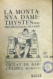 Jaume Prints: Cover of the book La muntanya d amethystes (The amethysts mountain) by Jaume Bofill i Mates