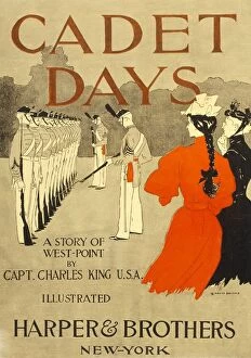 Standing To Attention Gallery: Front Cover for Cadet Days, by Capt. Charles King U.S.A. pub. New York, 1894