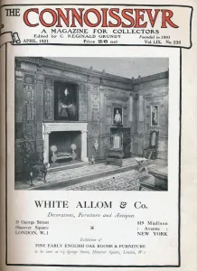 Antiques Prints: Cover of The Connoisseur, April 1921