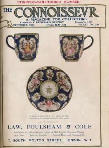 Royal Worcester Prints: Cover of The Connoisseur, December 1921