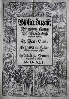 Cover design Biblia by Martin Luther, 1541. Creator: Cranach, Lucas, the Younger