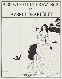 Aubrey Beardsley Collection: Cover Design for A Book of Fifty Drawings, 1897. Creator: Aubrey Beardsley