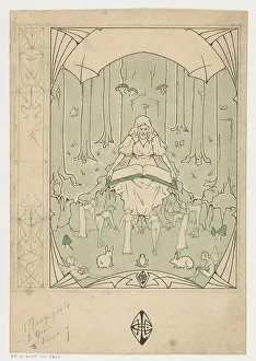 Cover design for a book on Sindbad the Sailor by Pieter Louwerse....1910 or earlier. Creator: Louwerse, H.C