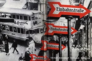 1928 Prints: Cover design for EinbahnstraBe (One-Way Street) by Walter Benjamin, 1928