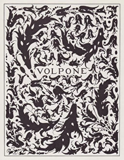 Aubrey Beardsley Collection: Cover Design to Volpone by Ben Jonson, 1898. Creator: Aubrey Beardsley