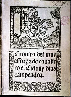 Images Dated 8th May 2007: Cover El Cid Campeador, Rodrigo Diaz de Vivar, the Cid (1043? -1099), Castilian knight