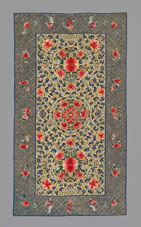 Cover (Furnishing Fabric), China, Qing dynasty (1644-1911), 1875 / 1900. Creator: Unknown