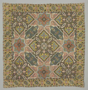 Plain Weave Prints: Cover with geometric design, 1800s. Creator: Unknown