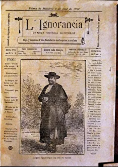 1892 Gallery: Cover of the humorous magazine La Ignorancia, which appeared in Palma between 1879 - 1883, No