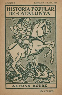 Bookshop Prints: Cover of the illustrated book No. 10 of July 12, 1919 of Historia Popular de Catalunya