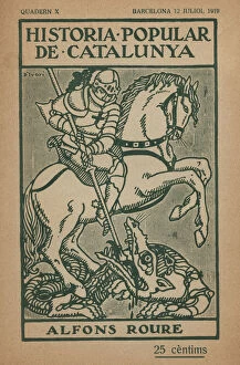 St George Gallery: Cover of the illustrated book No.10 of July 12, 1919 of Historia Popular de Catalunya
