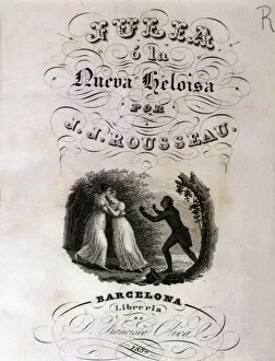 Heloise Collection: Cover of Julia or the New Heloise by Rousseau published in 1857