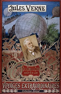 Cover of De la Terre a la Lune and Autour de la Lune, by Jules Verne, c1896