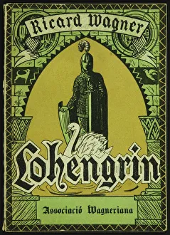 Biblioteca De Catalunya Gallery: Cover of the Libretto of Lohengrin by Richard Wagner. Barcelona, Associacio Wagneriana, 1926