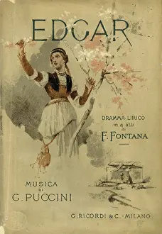Zuccarelli Prints: Cover of the libretto for the opera Edgar by Giacomo Puccini