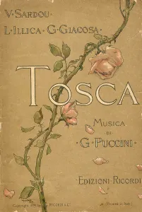 Cover of the Libretto of opera Tosca by Giacomo Puccini, 1899
