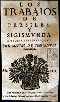 Library Of The University Gallery: Cover of Los trabajos de Persiles y Sigismunda (Works of Persiles and Sigismunda)