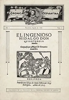 Cervantes Prints: Cover of number 2 corresponding to August 1930 of the literary and bibliographical