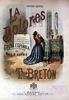 Breton Gallery: Cover of the operetta La Dolores, 1895, work by composer Tomas Breton