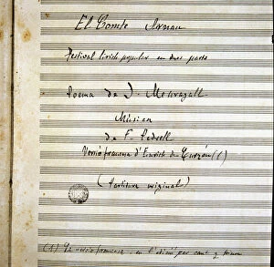 Images Dated 4th March 2013: Cover of the original score of the opera The Comte Arnau 1904 by Felipe Pedrell