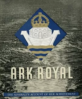 Insignia Collection: Cover of pamphlet about HMS Ark Royal, 1942. Creator: Unknown