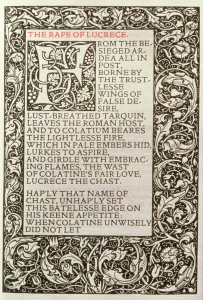 Spain Catalonia Barcelone Prints: Cover of the poems of Shakespeare The Rape of Lucretia, published in 1593