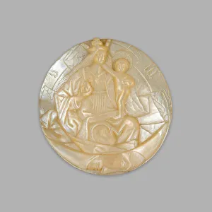 Reliquary Prints: Cover of a Reliquary Container with the Virgin and Child on the Crescent Moon, about 1480