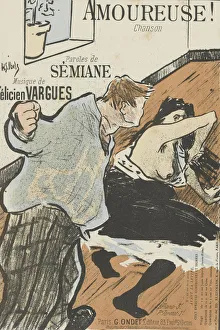 Cover of the score of Amoureuse! by Felicien Vargues, 1893